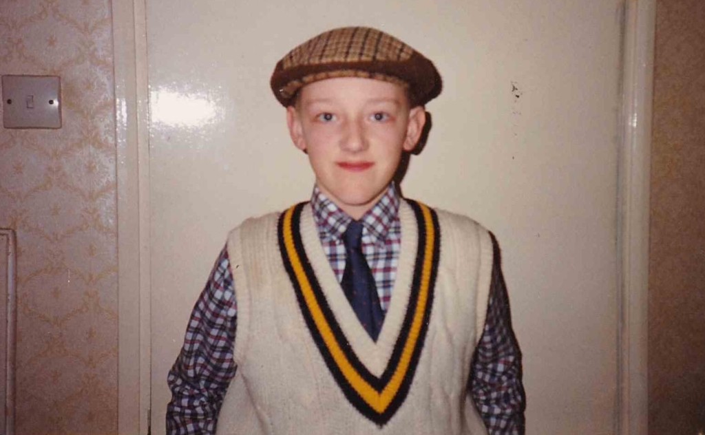 British Actor AJ Donnelly, aged 9, preparing for a performance